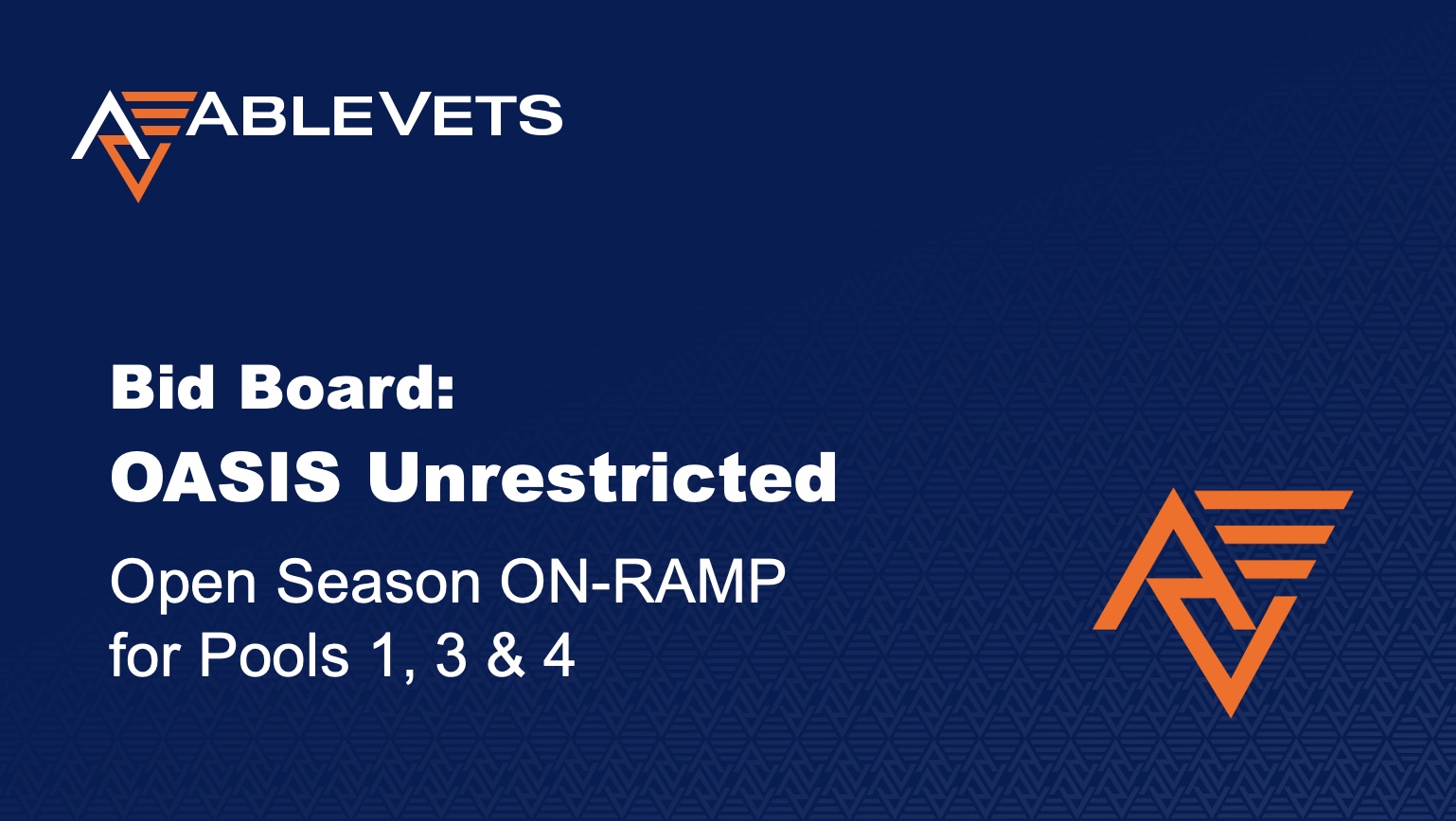 AbleVets proposal processes cover slide